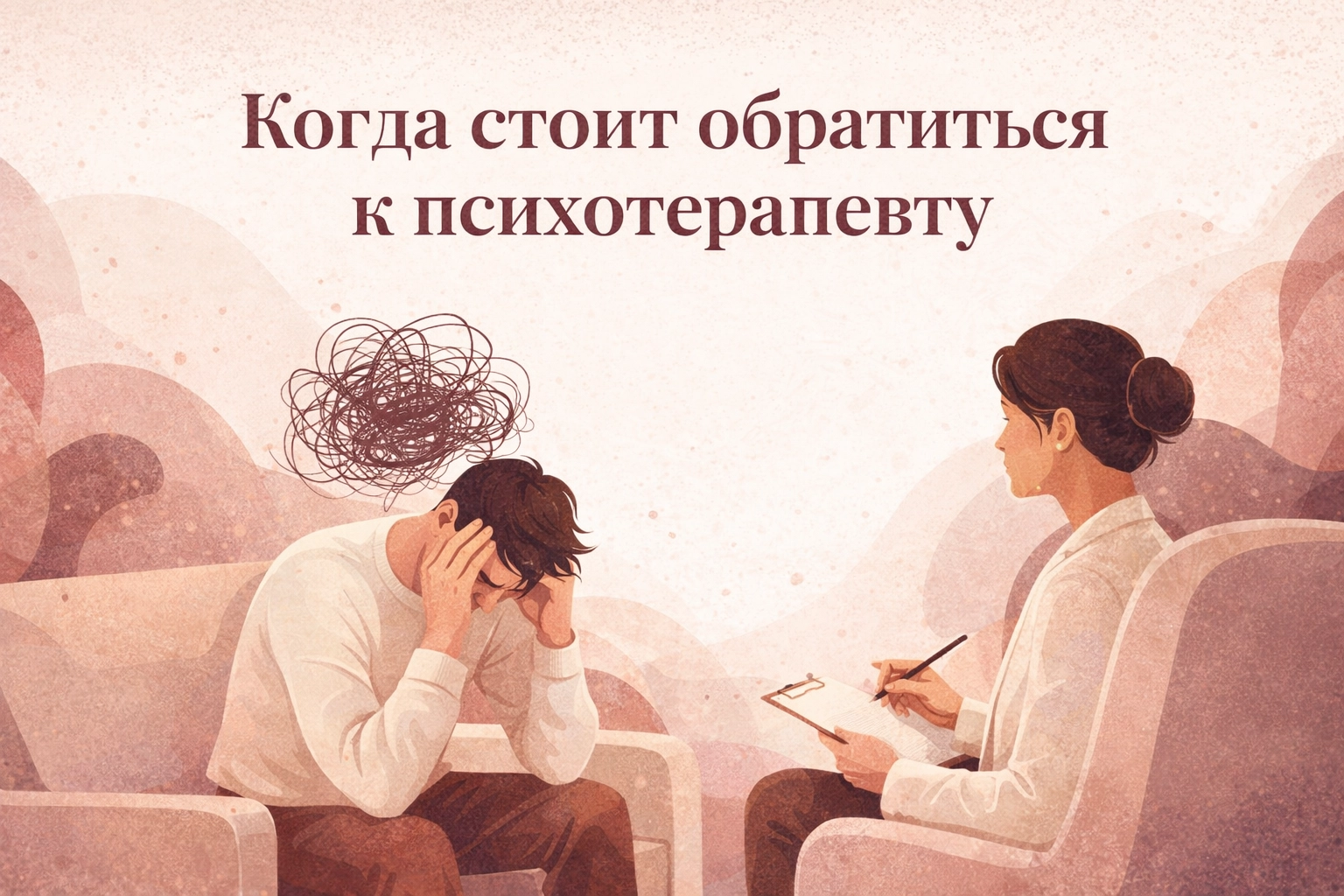 Женщина на приеме у психотерапевта